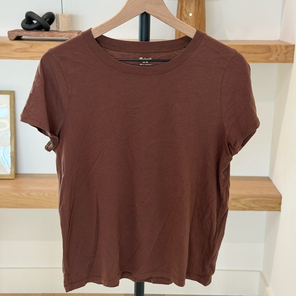 Madewell Crewneck T-Shirt - Brown - M